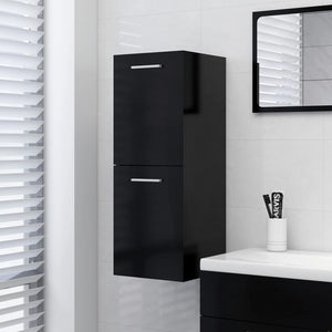 Schwarzer Badezimmerschrank 30x80 cm
