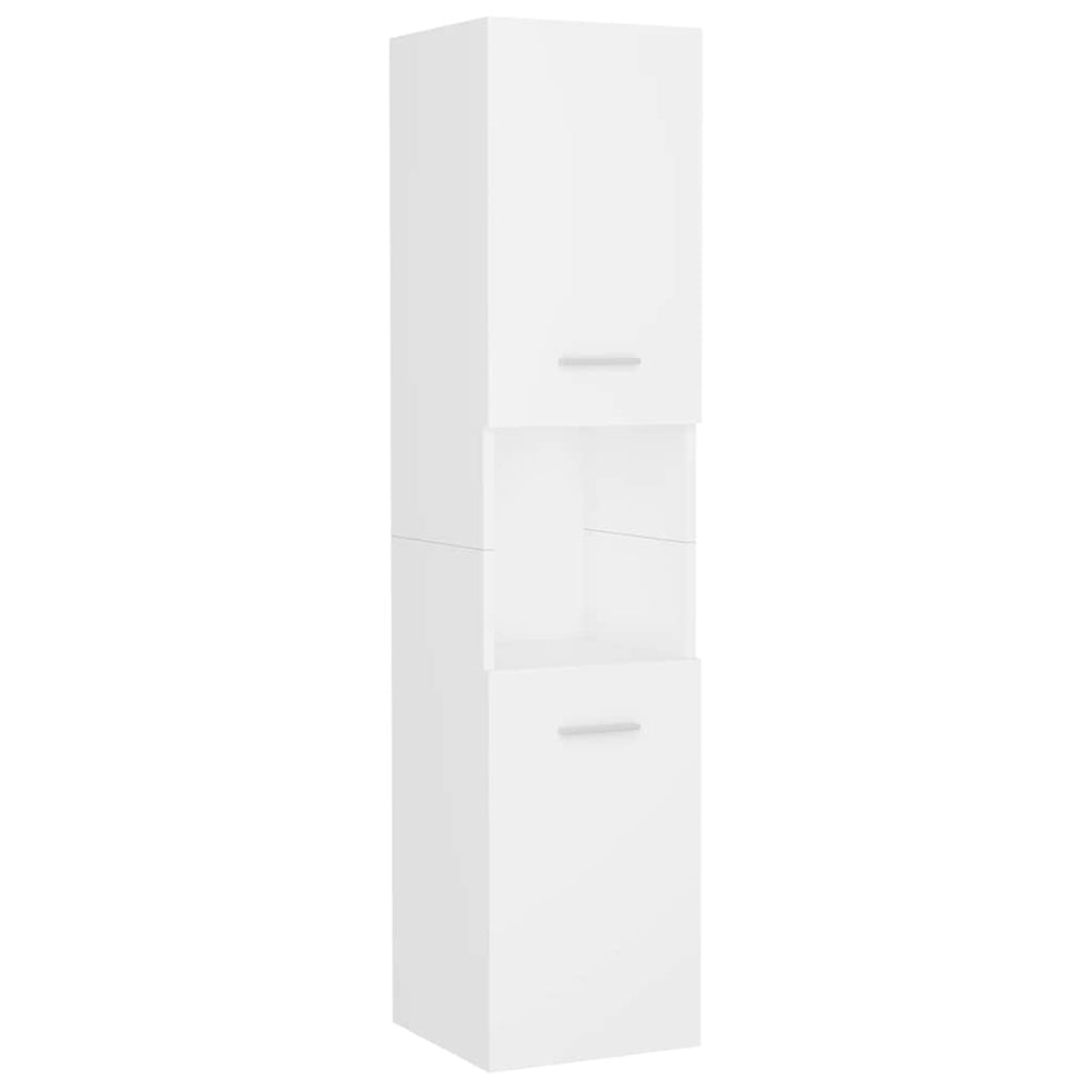 vidaXL Armoire de salle de bain blanc 30x30x130 cm Bois d'ingénierie
