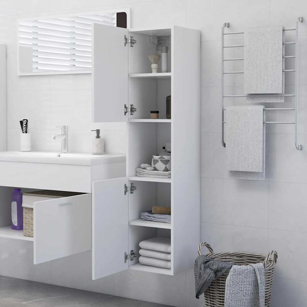 Weißer Badezimmerschrank 30x30x130 cm