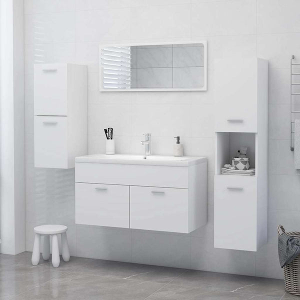 Weißer Badezimmerschrank 30x30x130 cm