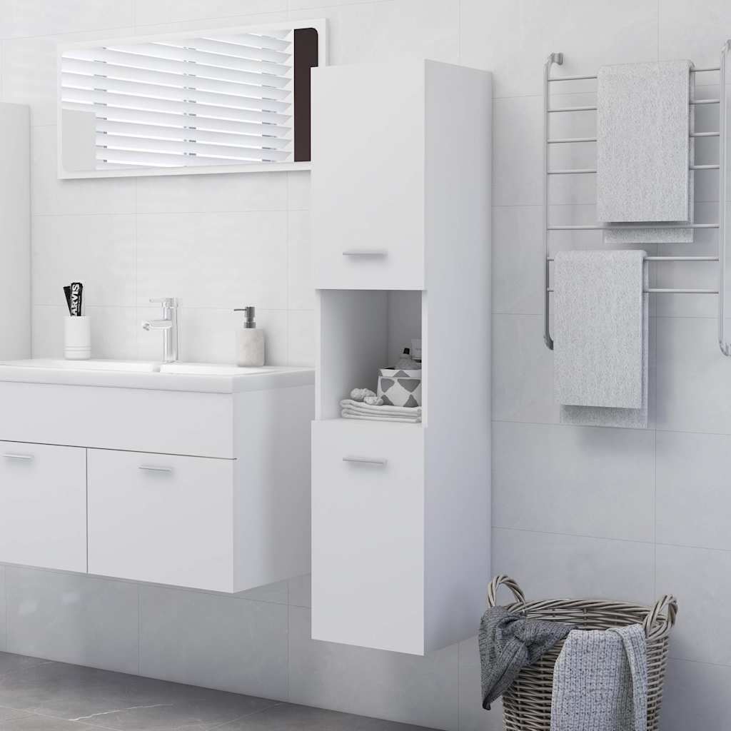 Weißer Badezimmerschrank 30x30x130 cm