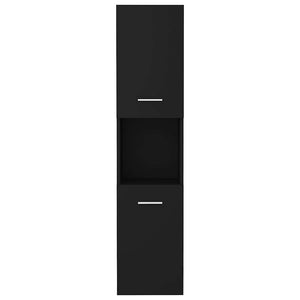 Schwarzer Badezimmerschrank 30x30x130 cm