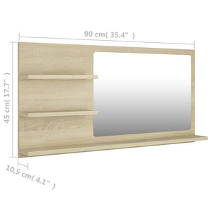 Badspiegel Sonoma Eiche 90x45 cm