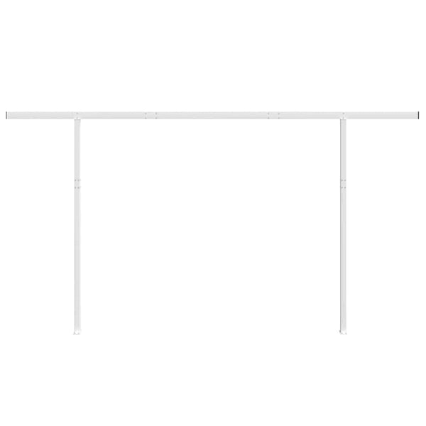 Stützen für Markisen Weiß 450x245 cm Eisen