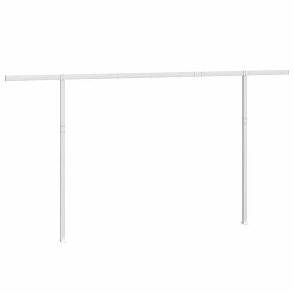 Stützen für Markisen Weiß 450x245 cm Eisen