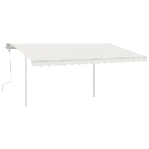 Stützen für Markisen Weiß 450x245 cm Eisen