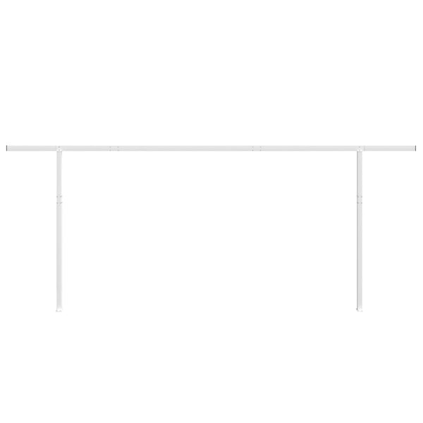 Stützen für Markisen Weiß 600x245 cm Eisen