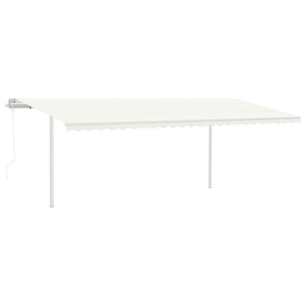 Stützen für Markisen Weiß 600x245 cm Eisen