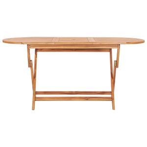 7-tlg. Garten-Essgruppe Klappbar Massivholz Teak