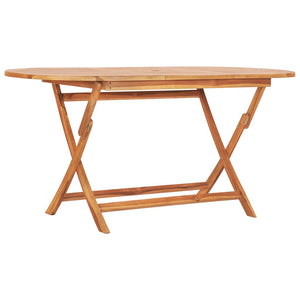 7-tlg. Garten-Essgruppe Klappbar Massivholz Teak