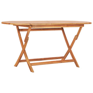 9-tlg. Garten-Essgruppe Klappbar Massivholz Teak