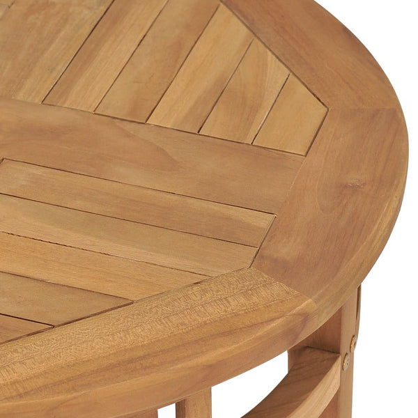 3-tlg. Garten-Essgruppe Teak Massivholz