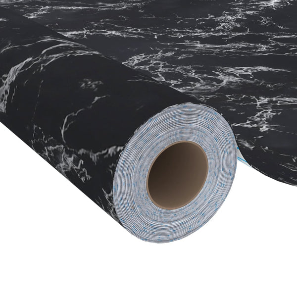Selbstklebende Möbelfolie Schwarz Steinoptik 500x90 cm