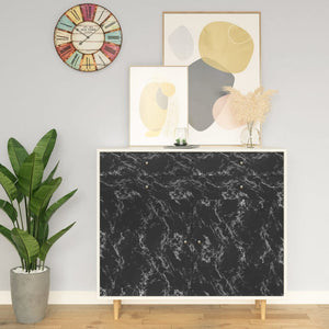 Selbstklebende Möbelfolie Schwarz Steinoptik 500x90 cm