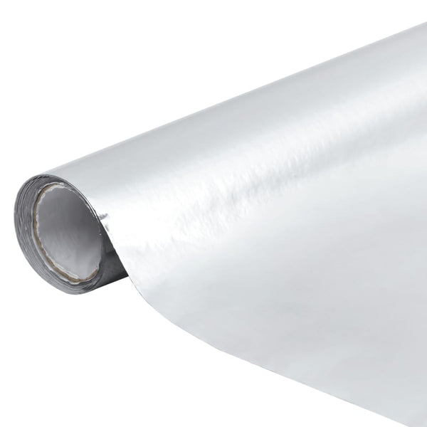 Selbstklebende Möbelfolie Silber Hochglanz 500x90cm