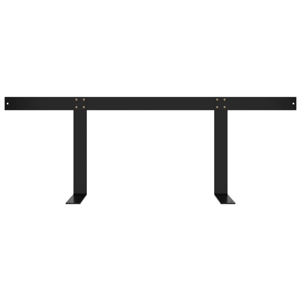 Rückenlehne für Palettensofa Schwarz 110 cm Eisen