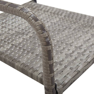 9-tlg. Garten-Essgruppe Poly Rattan Anthrazit und Grau
