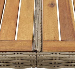 7-tlg. Garten-Essgruppe Poly Rattan Braun