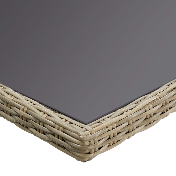 7-tlg. Garten-Essgruppe Poly Rattan Braun