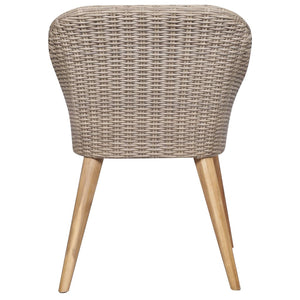 7-tlg. Garten-Essgruppe Poly Rattan Braun