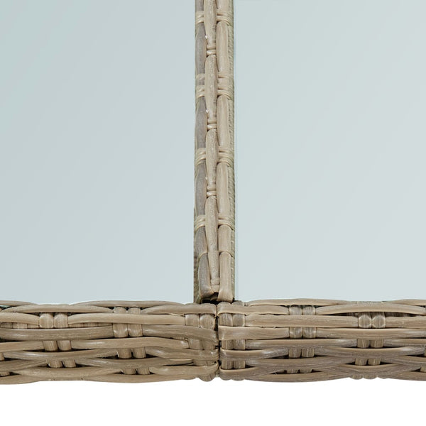 7-tlg. Garten-Essgruppe Poly Rattan Braun