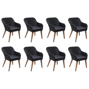 9-tlg. Garten-Essgruppe Poly Rattan Schwarz