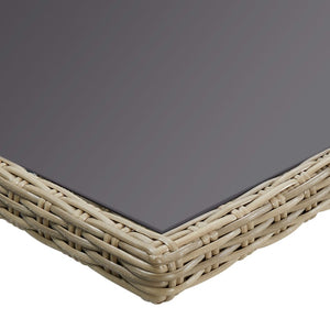 9-tlg. Garten-Essgruppe Poly Rattan Braun