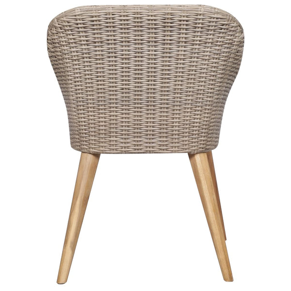 9-tlg. Garten-Essgruppe Poly Rattan Braun