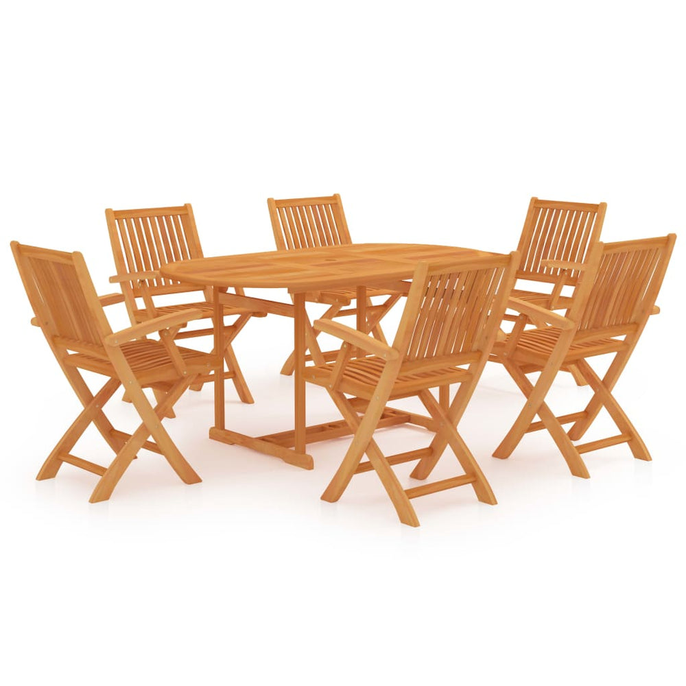 vidaXL Ensemble de salle à manger de jardin 7 pcs Bois de teck massif