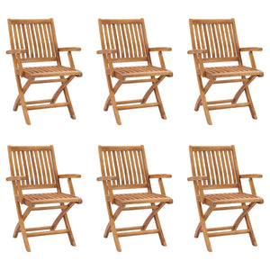 7-tlg. Garten-Essgruppe Massivholz Teak