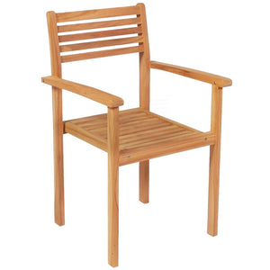 5-tlg. Garten-Essgruppe Massivholz Teak