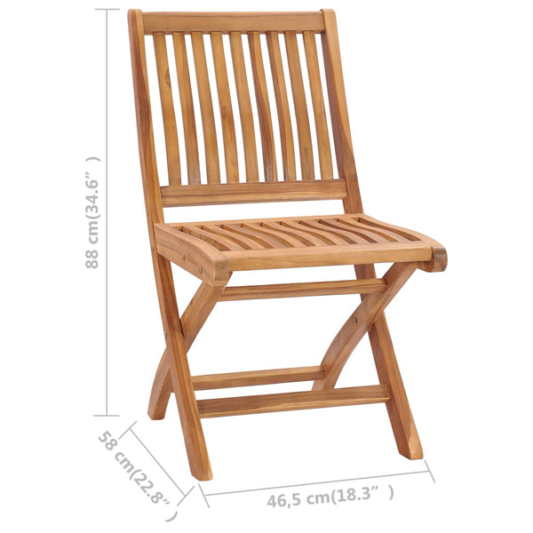 5-tlg. Garten-Essgruppe Massivholz Teak