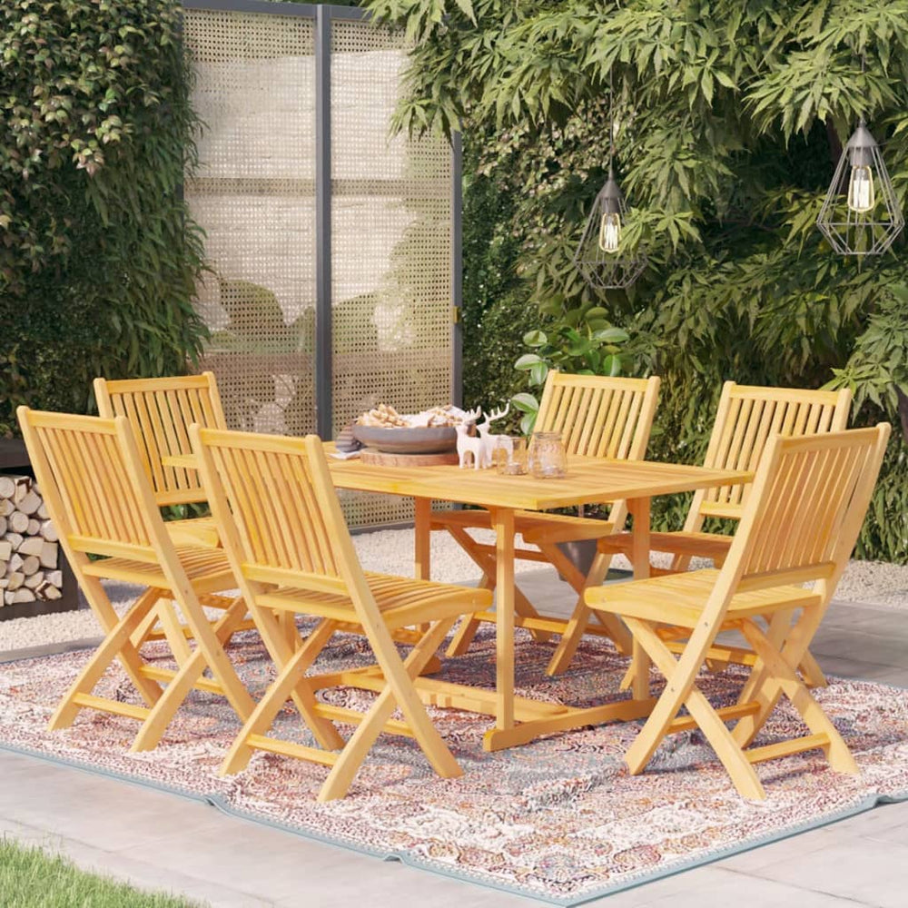 vidaXL Ensemble de salle à manger de jardin 7 pcs Bois de teck massif
