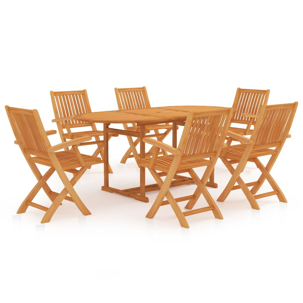 vidaXL Ensemble de salle à manger de jardin 7 pcs Bois de teck massif