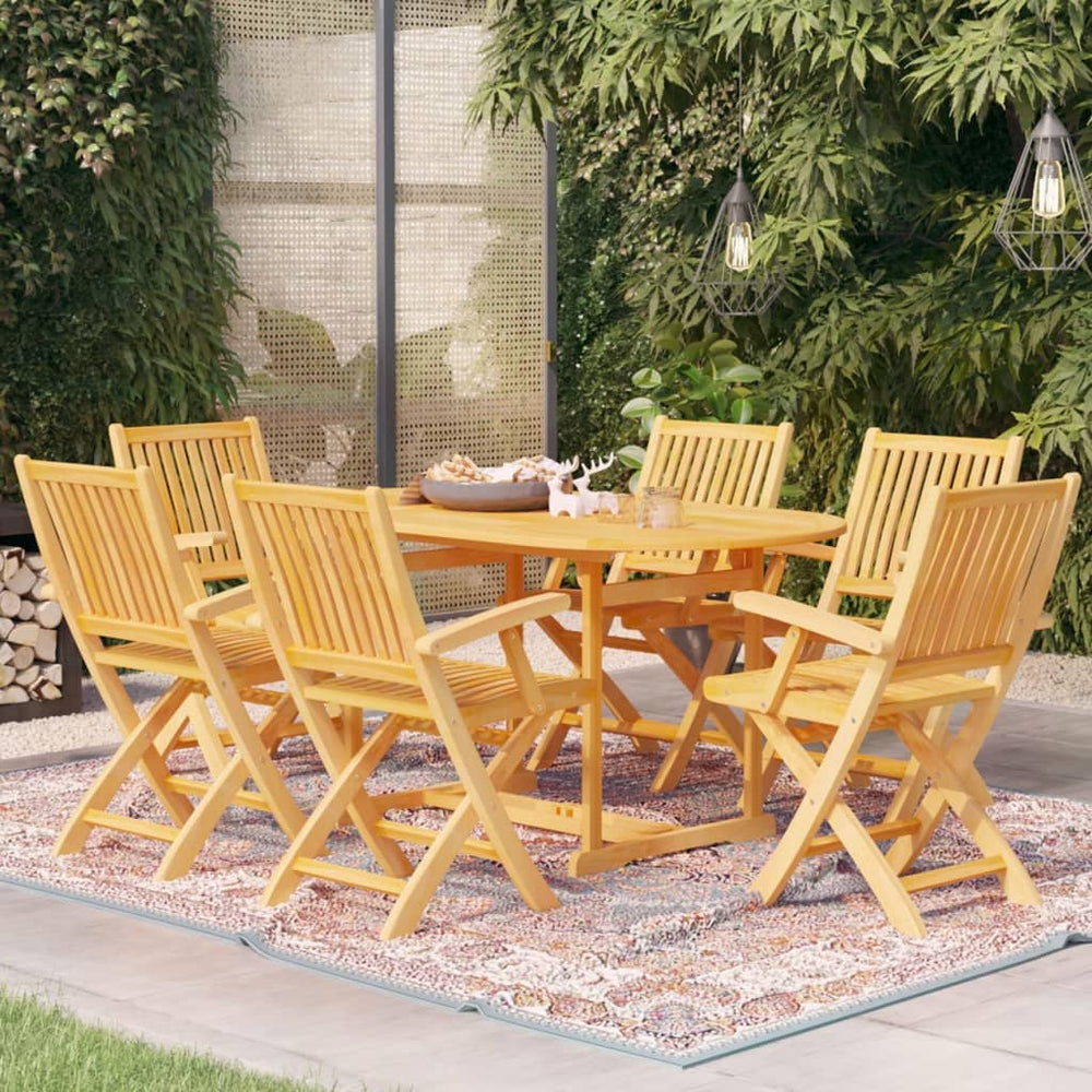 vidaXL Ensemble de salle à manger de jardin 7 pcs Bois de teck massif