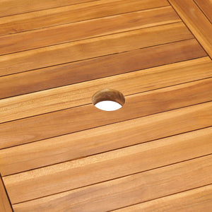 9-tlg. Garten-Essgruppe Massivholz Teak