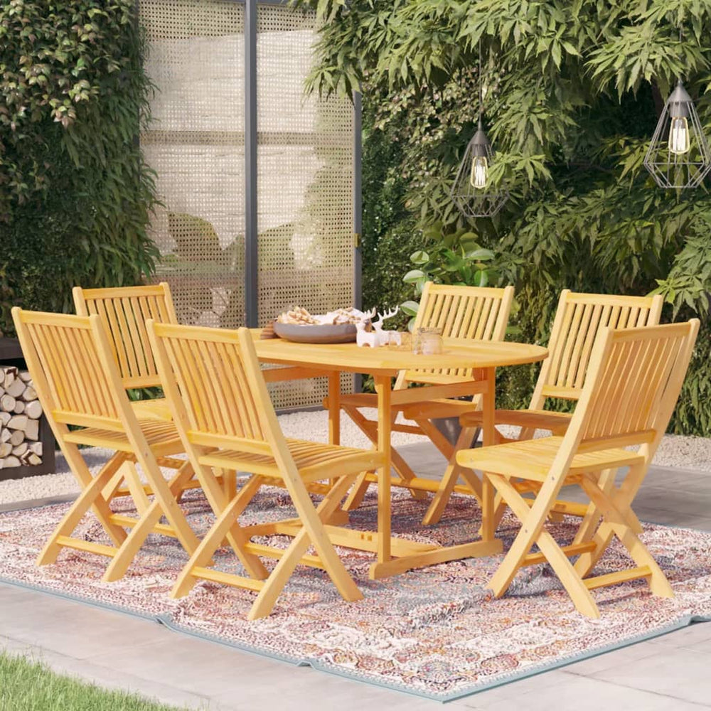 vidaXL Ensemble de salle à manger de jardin 7 pcs Bois de teck massif