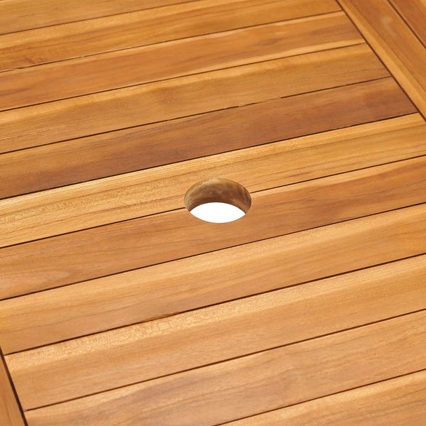 9-tlg. Garten-Essgruppe Massivholz Teak