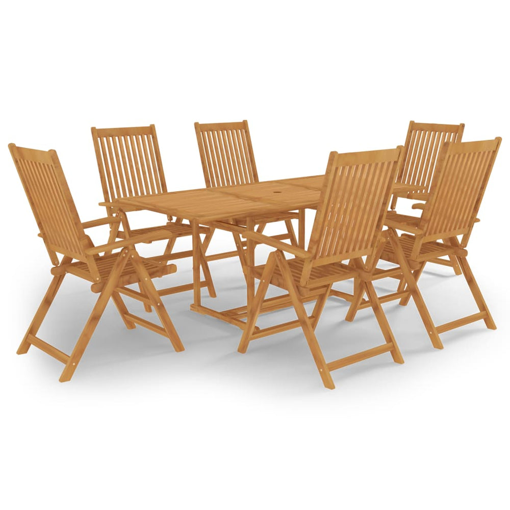 vidaXL Ensemble de salle à manger de jardin 7 pcs Bois de teck massif