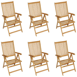 7-tlg. Garten-Essgruppe Massivholz Teak
