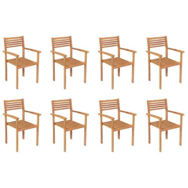 9-tlg. Garten-Essgruppe Massivholz Teak