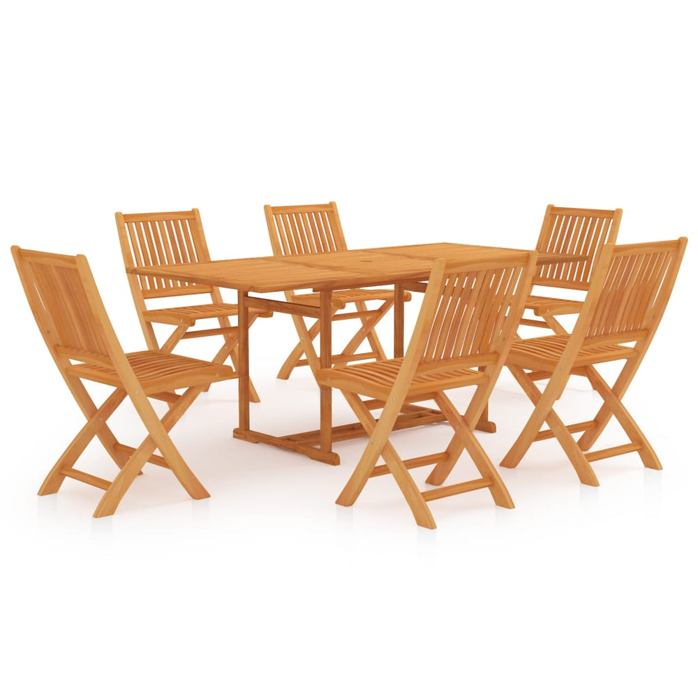 vidaXL Ensemble de salle à manger de jardin 7 pcs Bois de teck massif