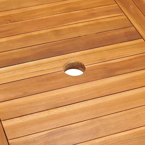 9-tlg. Garten-Essgruppe Massivholz Teak