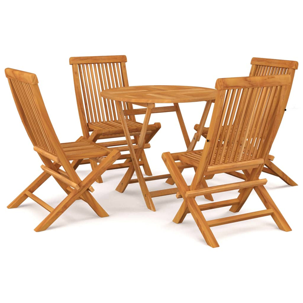 vidaXL Salon de jardin 5 pcs Bois de teck massif