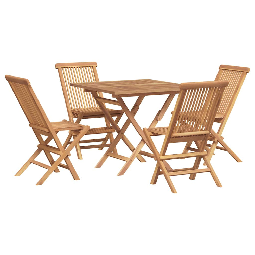vidaXL Salon de jardin 5 pcs Bois de teck massif