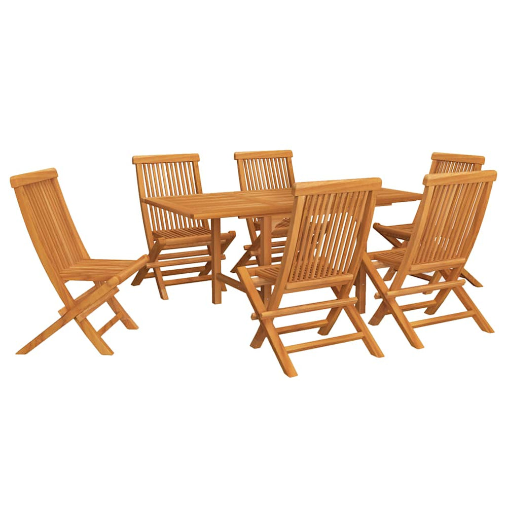 vidaXL Ensemble de salle à manger de jardin 7 pcs Bois de teck massif