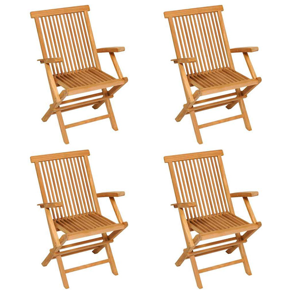 5-tlg. Garten-Essgruppe Massivholz Teak