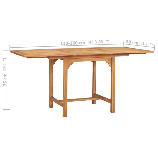 7-tlg. Garten-Essgruppe Massivholz Teak