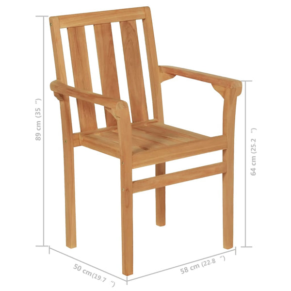 7-tlg. Garten-Essgruppe Massivholz Teak