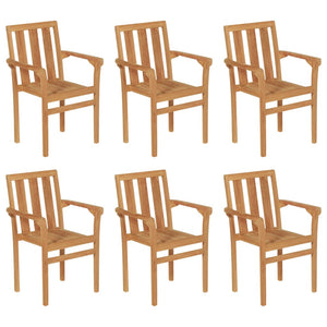 7-tlg. Garten-Essgruppe Massivholz Teak